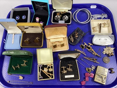 Lot 239 - A Collection of Cufflinks and Other Items,...