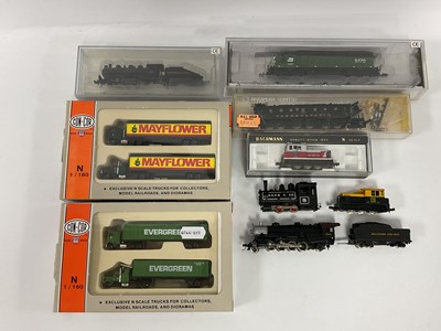 Lot 557 - Seven 'N' Gauge/2mm U.S.A. Outline Locomotives,...