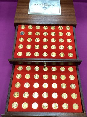 Lot 200 - Danbury Mint 'Our Royal Sovereigns' Sterling...