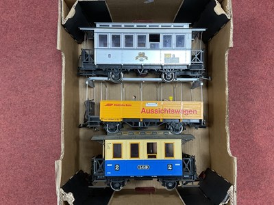 Lot 402 - Three LGB G scale German and Swiss outline...