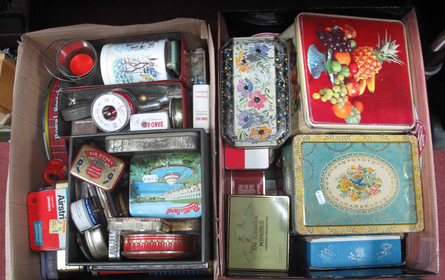 Lot 1127 - Assorted Vintage Metal Boxes, including