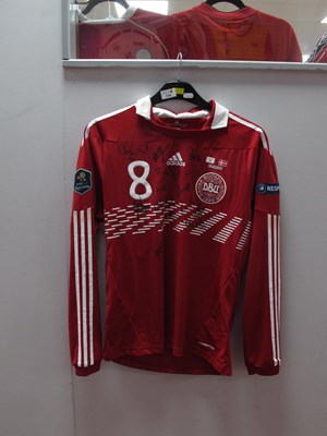 Lot 316 - Denmark Football Match Shirt 2011 v. Latvia,...