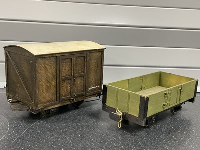 Lot 609 - Two scratch-built G gauge (45mm) four wheel...