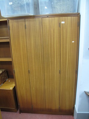 Lot 1596 - Mid Century Teak Storage Unit, with vertical...