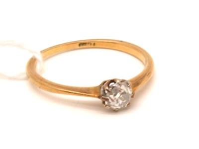 Lot 135 - A Dainty Antique Single Stone Diamond Ring,...