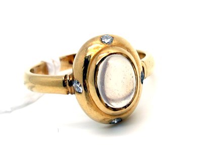 Lot 112 - An Antique Style Moonstone and Diamond Ring,...