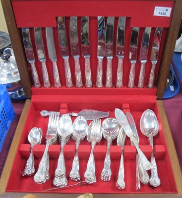 Lot 1350 - Smith Seymour Sheffield Kings Pattern Canteen...