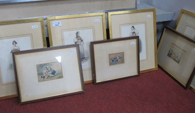 Lot 1521 - Four continental 19th Century prints of ladies...