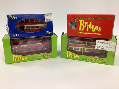 Lot 881 - Four Britbus 1:76 Scale Diecast Model Buses to...