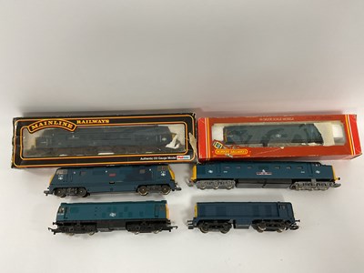 Lot 754 - Six 00 gauge BR blue diesel locomotives: a...