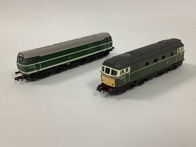 Lot 910 - Two 'N' Gauge Diesel Locomotives comprising of...