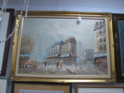 Lot 1498 - Burnett (Caroline) Parisian Street Scene, with...