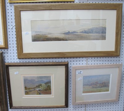 Lot 1518 - A.R Smith, Panoramic Landscape, watercolour,...