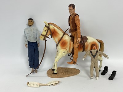 Lot 660 - Three Circa 1970's Plastic Action Figures to...