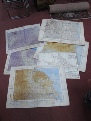 Lot 1459 - Military WWII Maps of Britain, including three...