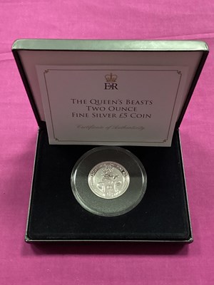 Lot 183 - 2020 UK 'Queen's Beasts' Fine Silver Two Ounce...
