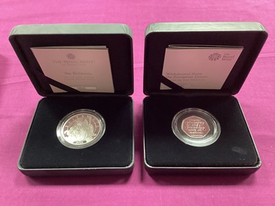 Lot 144 - Two Royal Mint Silver Proof Coins, includes a...