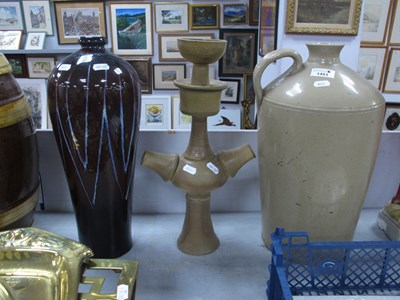 Lot 1451 - XIX Century Stoneware Two Gallon Jug, brown...