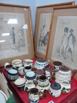 Lot 1051 - A Collection of Devon Ware Pottery, including...