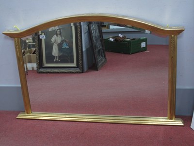 Lot 1490 - Gilt Framed Overmantle, with arched top,...