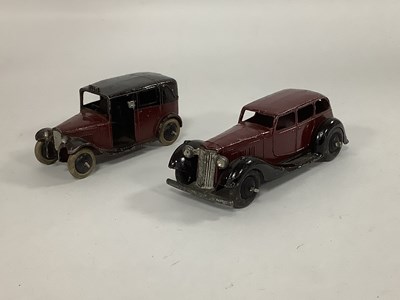 Lot 942 - Two Immediate Post-War Dinky Toys, No 36b taxi...
