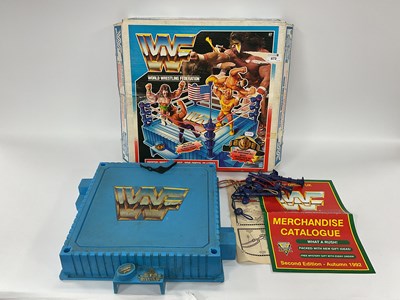 Lot 673 - A Circa 1990 Hasbro #7030 WWF Wrestling Ring,...