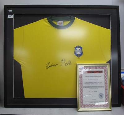 Lot 419 - Pele Autograph, black pen signed 'Edson Pele'...