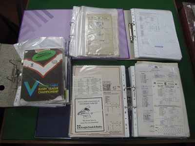Lot 497 - Cricket and Rugby League, three binders of...
