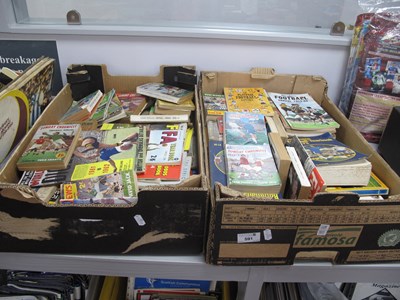Lot 591 - Two Boxes of Football Annuals, Athletic News...