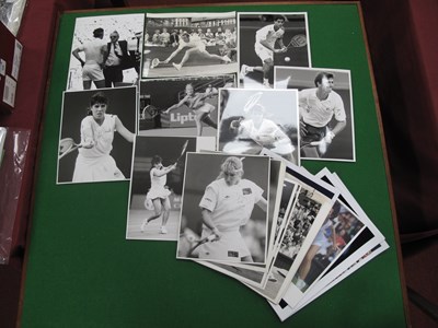Lot 471 - Tennis Player Autographed Press Photos/ Prints...