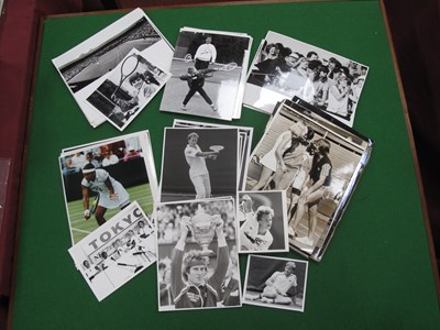 Lot 487 - Tennis Press Photos/Prints including - Becker,...