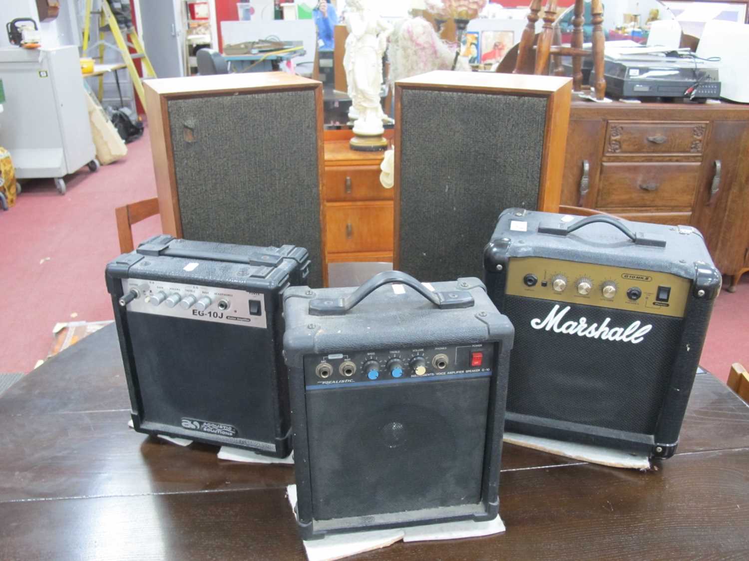 Lot 1570 - Pair of Dynatron Speakers, Realistic amplifier,...