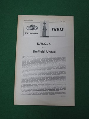 Lot 769 - 1960-1 D.W.S. v. Sheffield United Four-Page...