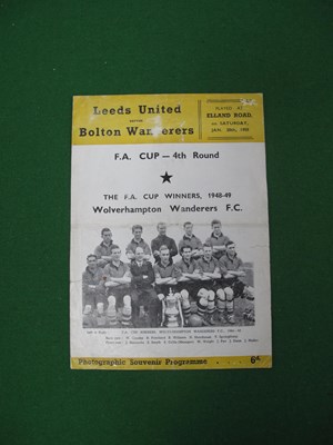 Lot 783 - 1950 Leeds United v. Bolton Wanderers...