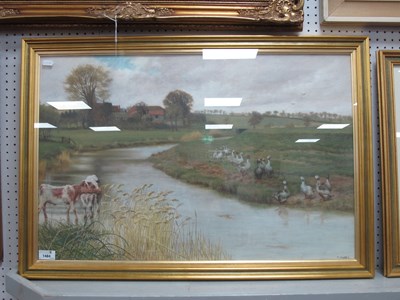 Lot 1572 - In the Style of W.Weekes, river scene with...