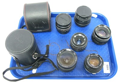 Lot 1455 - Camera Lenses; Sigma mini wide II 28mm f/2.8...
