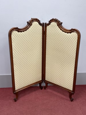 Lot 1551 - A XIX Century Walnut Two-Fold Screen, with 'C'...