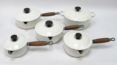 Lot 1016 - Le Creuset, France - White; comprising four...