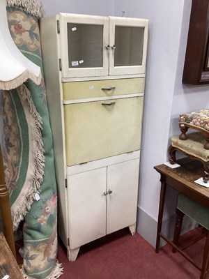 Lot 1602 - Vintage White Painted Kitchen Cabinet, with...