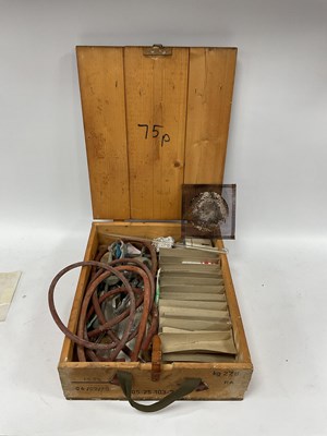 Lot 1489 - Bunsen Burner Pyrex Test Tubes, filter papers...