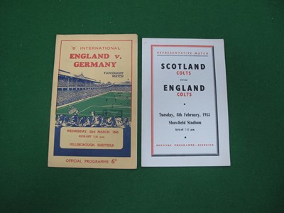 Lot 784 - Duncan Edwards Early Representative Programmes...