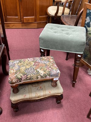 Lot 1642 - XIX Century Stool, with an upholstered top, on...