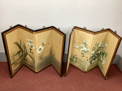 Lot 1603 - An Early XX Century Japanese Four Panel...