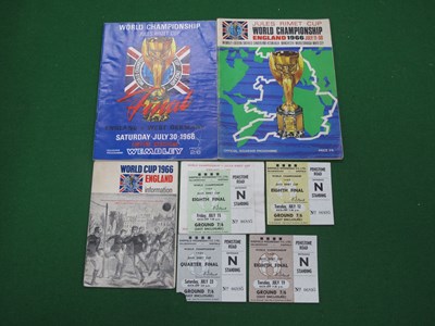 Lot 763 - 1966 World Cup Tickets (x 4) at Hillsborough...