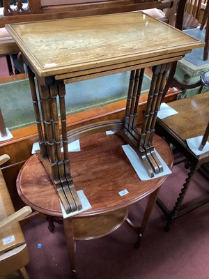 Lot 1590 - XX Century Mahogany Nest of Tables, on tuned...