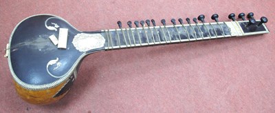 Lot 1356 - A Large Early XX Century Indian Sitar, with...