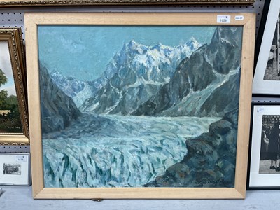 Lot 1526 - Helen Singleton, Mountain Scene, oil on board,...