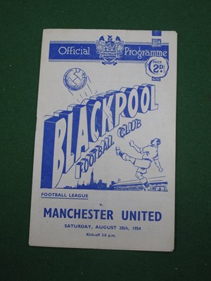 Lot 723 - 1954-5 Blackpool v. Manchester United,...