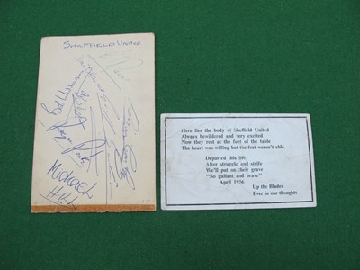 Lot 569A - 1960s Sheffield United Autographs, ten...