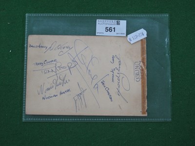Lot 561 - Leeds United 1960s Autographs, usually blue...